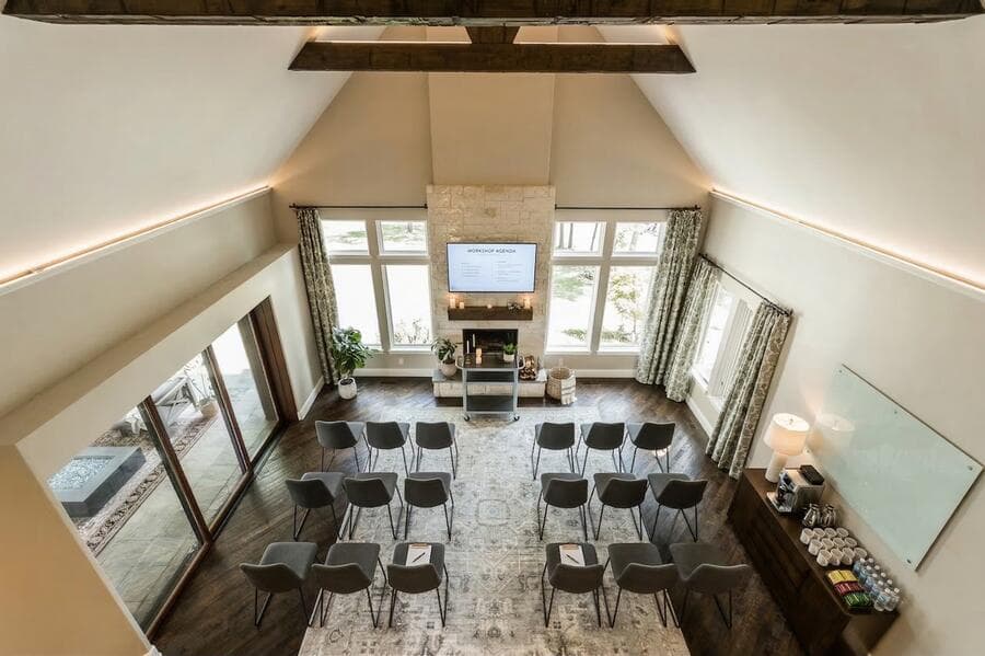 The workshop room at Kairos Estate