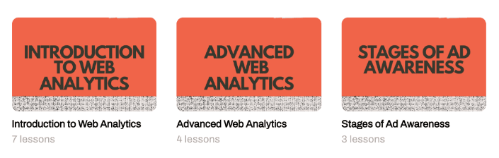 AdSkills Academy Analytics Course Modules
