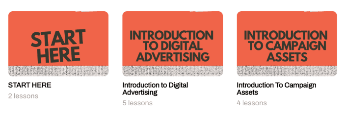 AdSkills Academy Beginner Course Modules