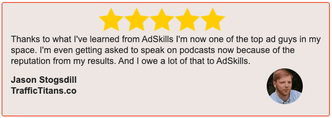 Jason Stogsdill Testimonial - Now top ad guy in his space